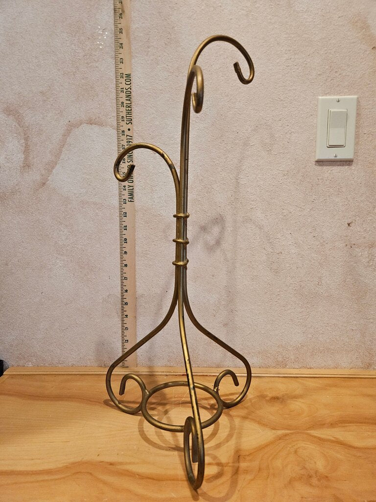 Gold Tone Hollywood Regency Metal Ornament Tree Stand 3-Arm Decorative Display Holder Hanger / Mug Stand tea towel display Gift Idea
