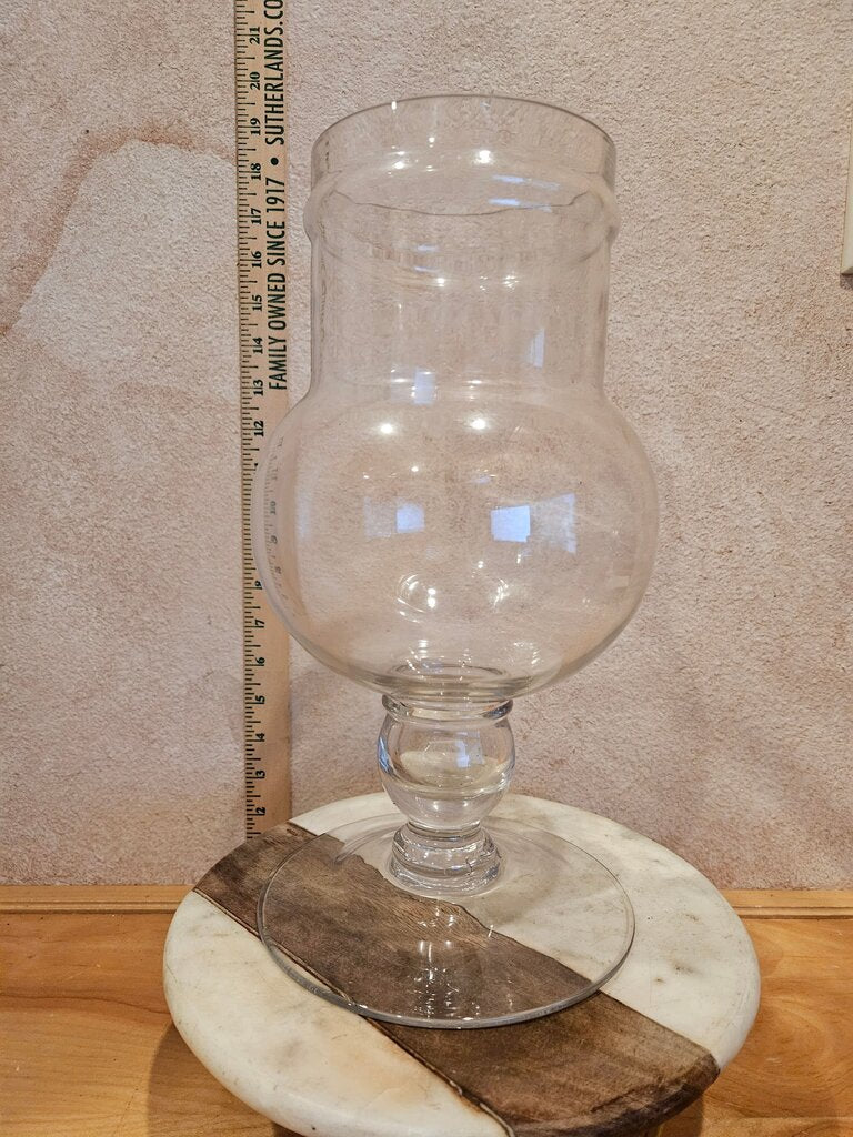 Apothecary Extra Large Globe Pedestal Vase Jar Glass Pedestal Candy / ornament / candy / collection holiday or wedding Display