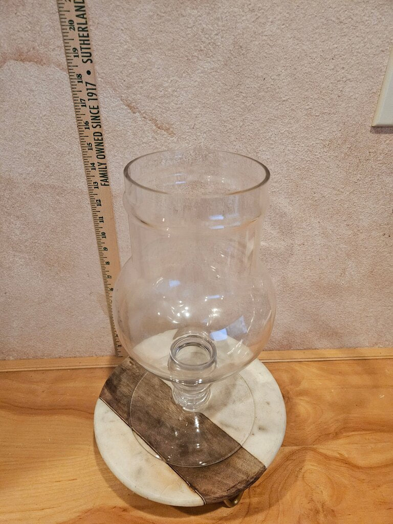 Apothecary Extra Large Globe Pedestal Vase Jar Glass Pedestal Candy / ornament / candy / collection holiday or wedding Display