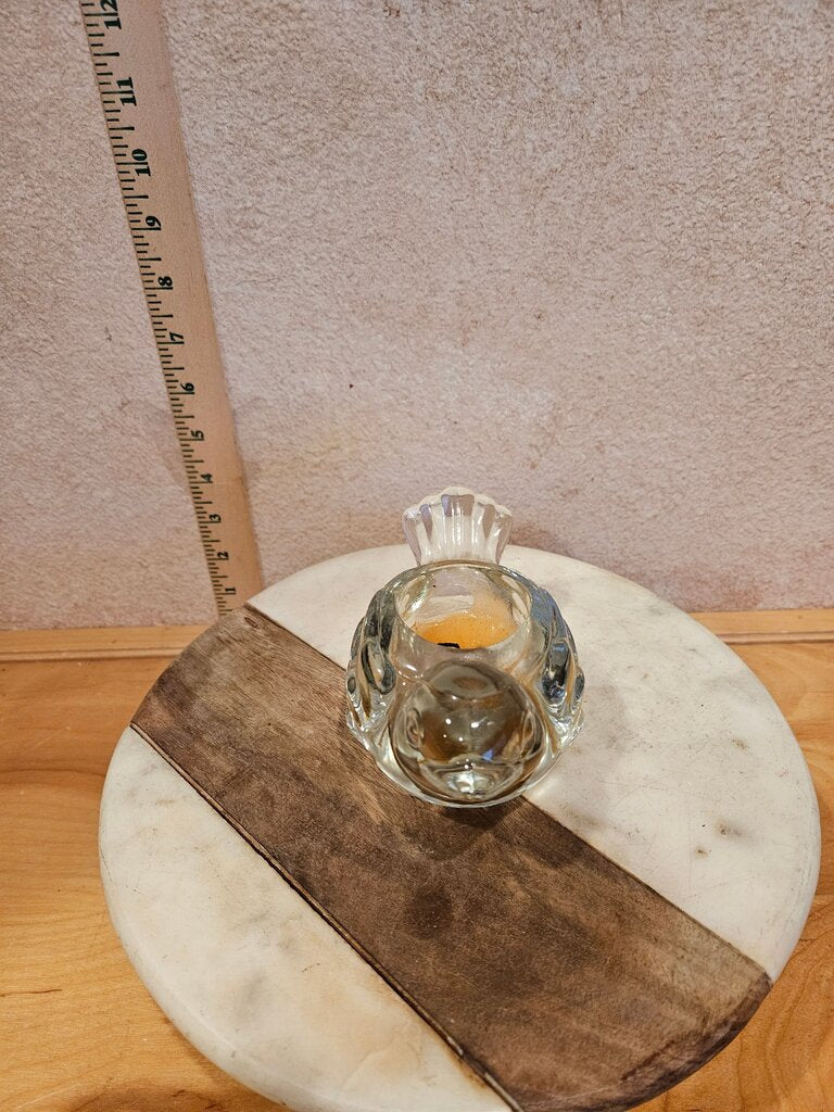 Indiana Glass Clear Bird Candle Votive Tea Light Holder 5.5" x 2.25"