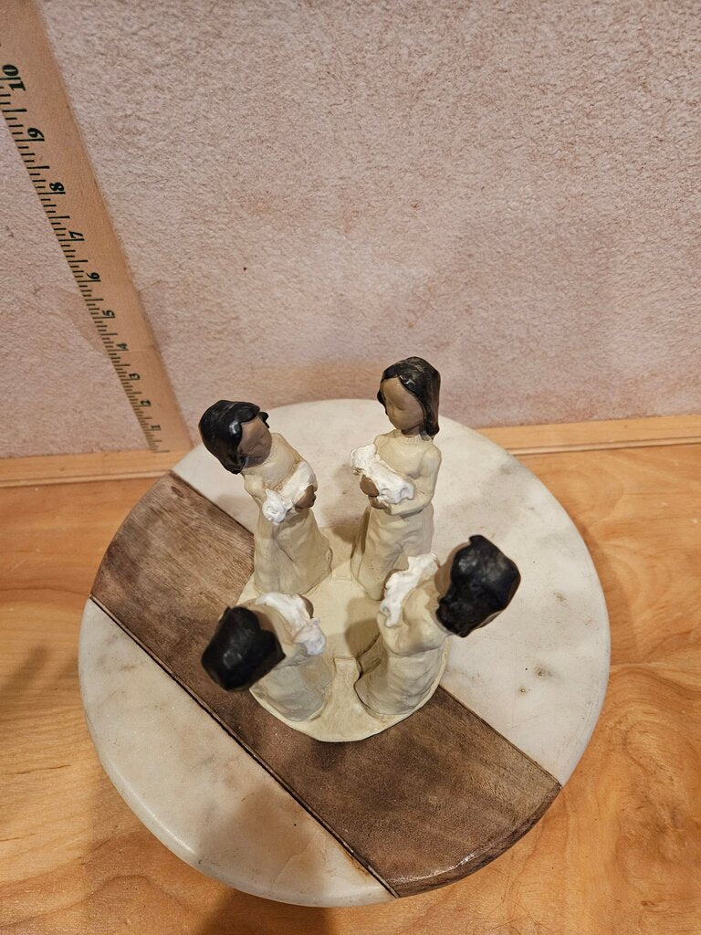 Willow Tree Style African American 4 Women Candle Holder Figurine display