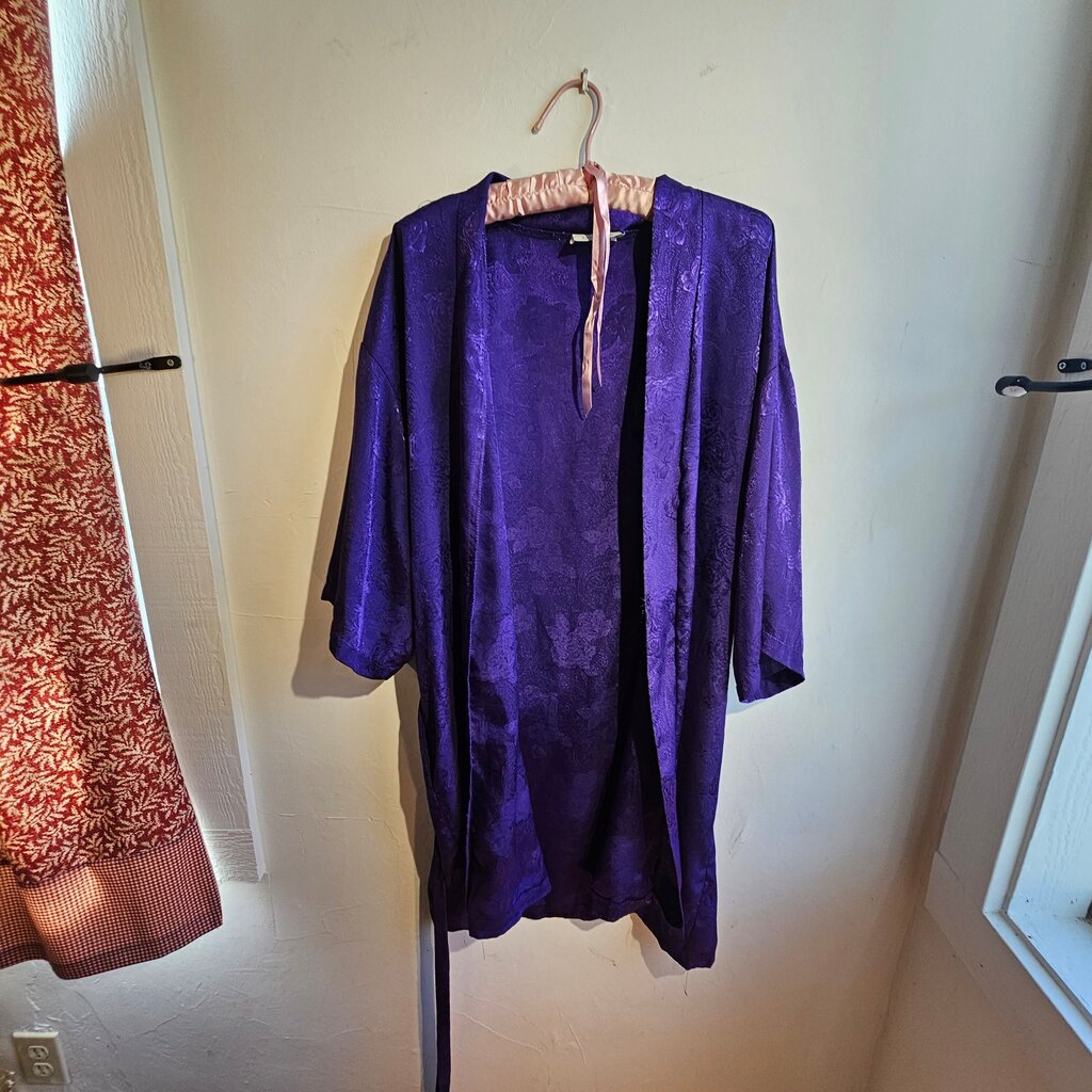 Purple Silk Kimono Robe
