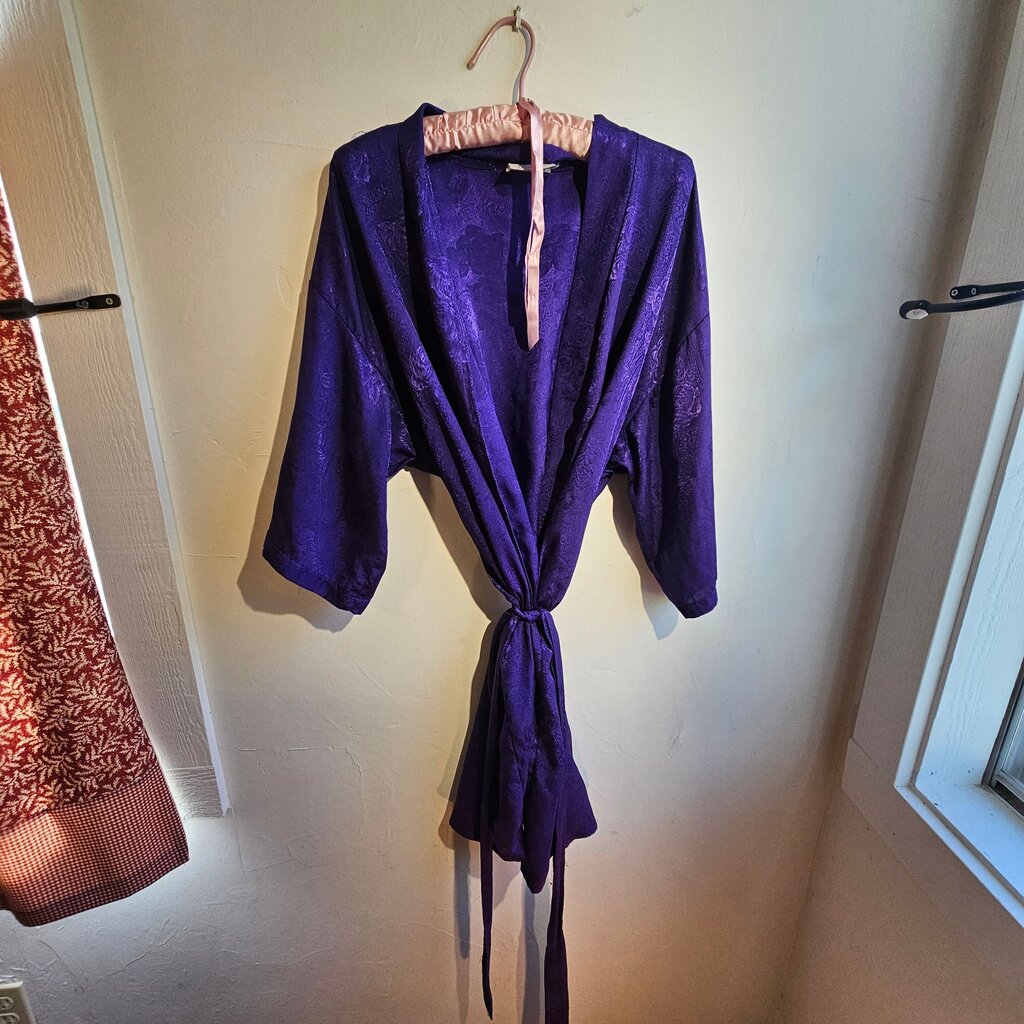 Purple Silk Kimono Robe