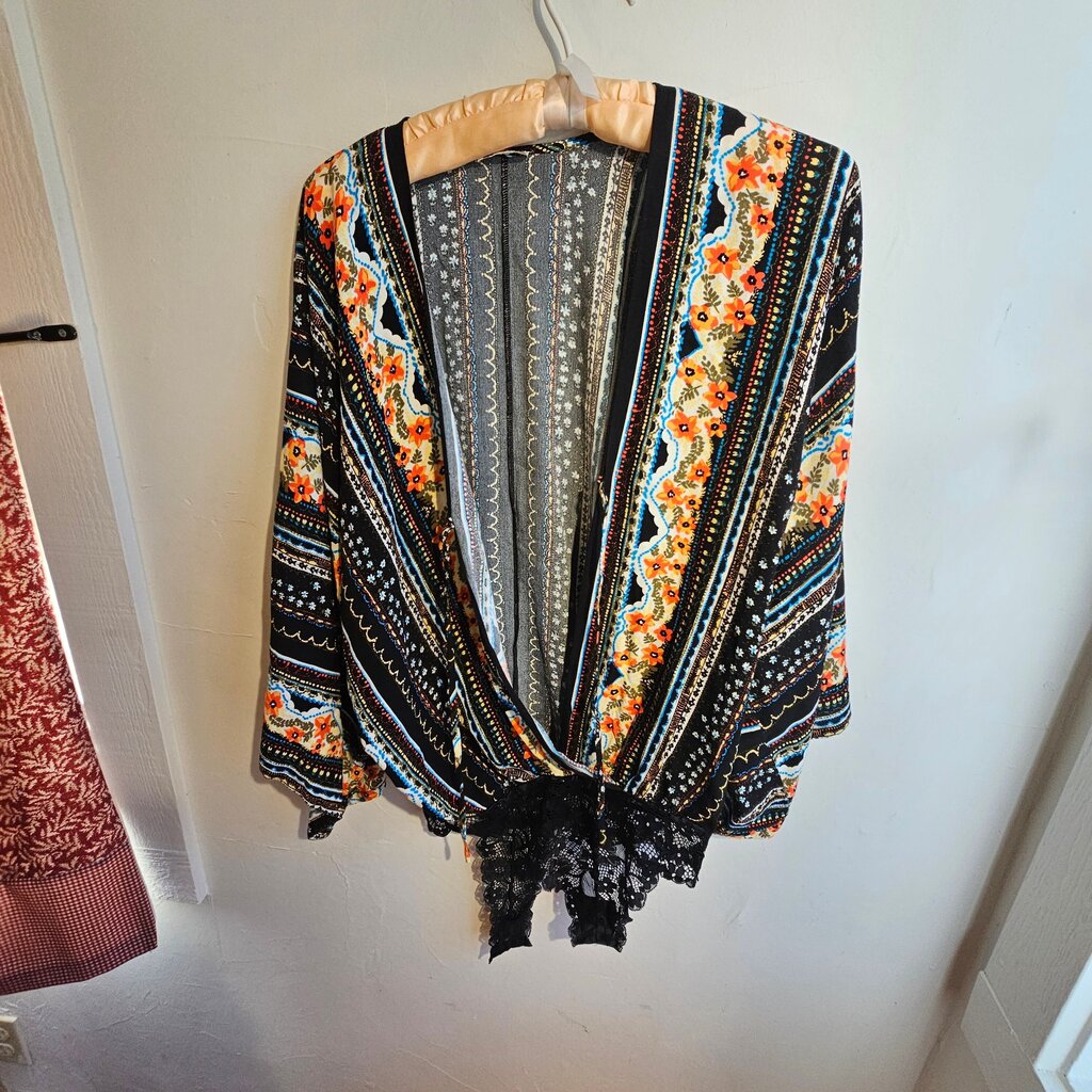 Bohemian Floral Print Kimono