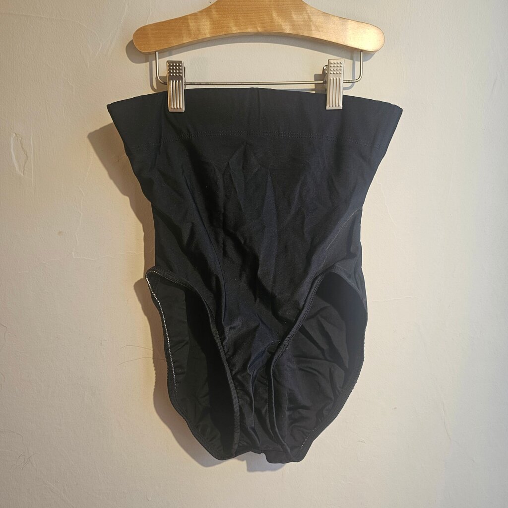 High-Waisted Black Swim Bottoms