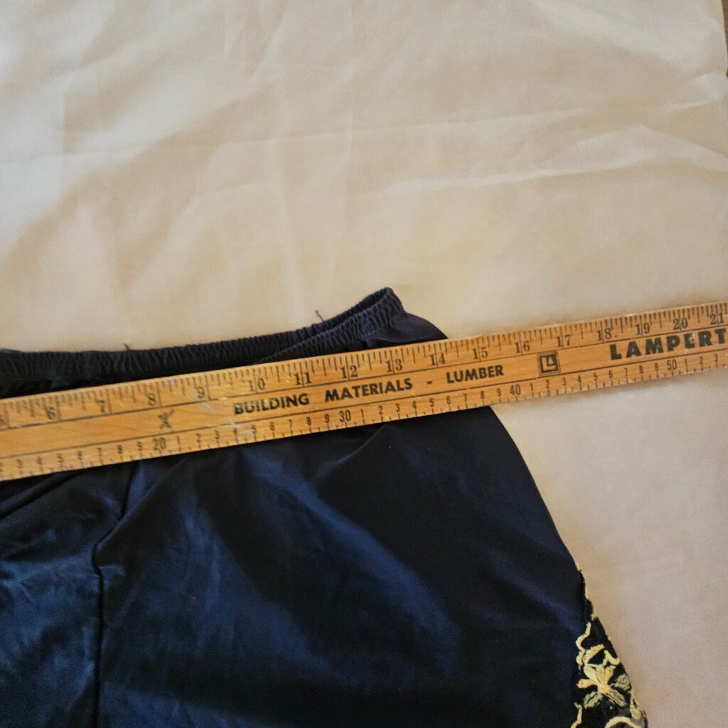 Extra Large Sexy Lingerie Black Women's Embroidered Pajama Bottom Shorts