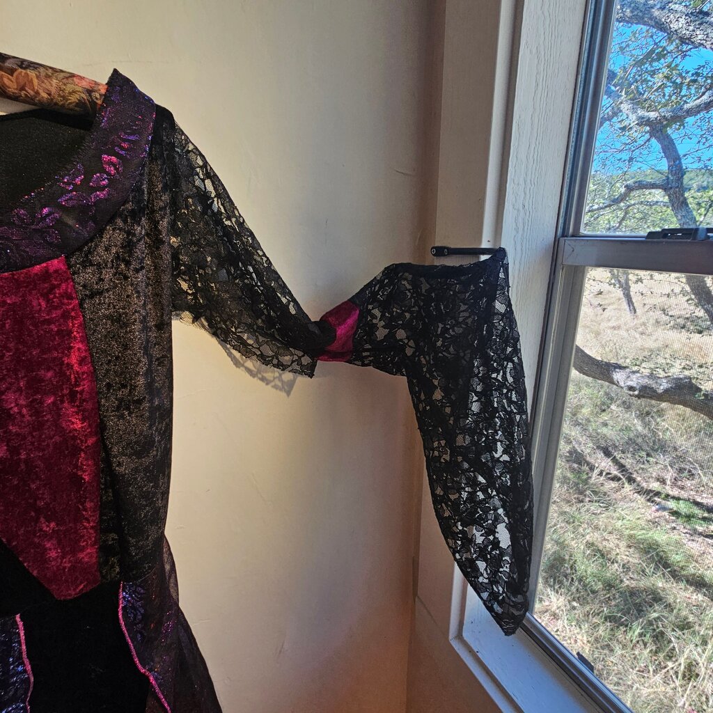 Vintage Black and Purple Lace Dress