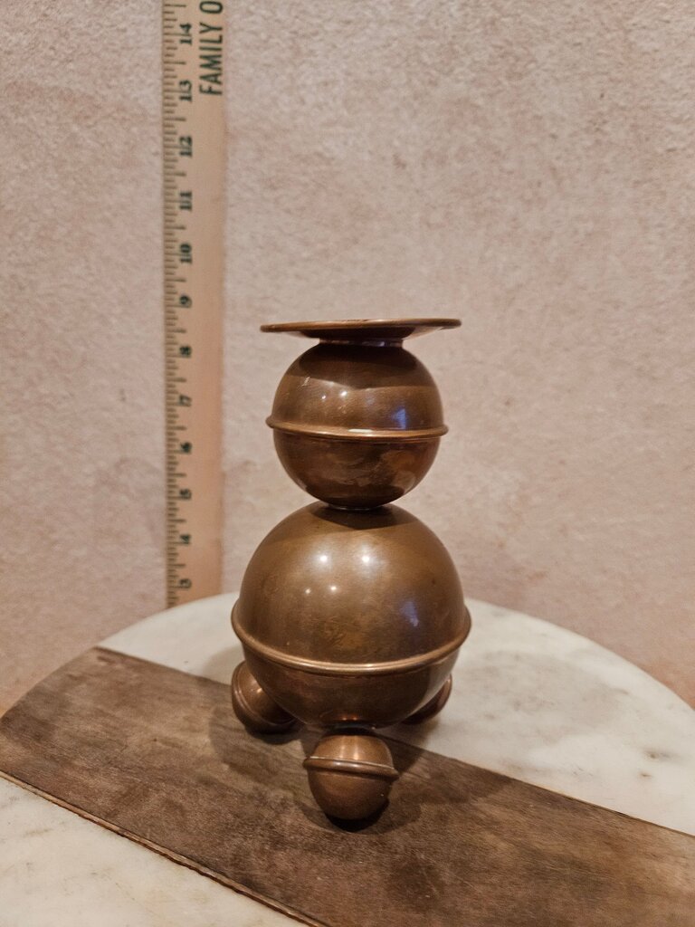 Vintage Mid-Century Swedish Copper Candle Holders Probably by ALB Lindstrom Eskiltuna
