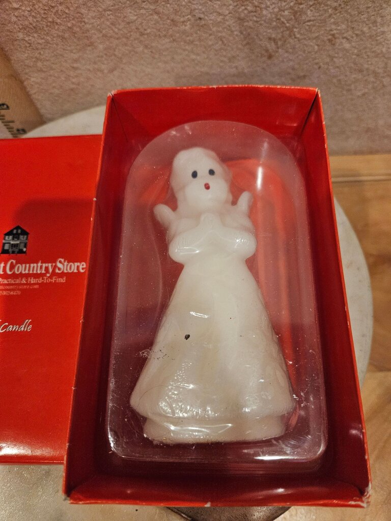 NB The Vermont Country Store 5” Angel Christmas Candle Gurley Style Holiday Decor