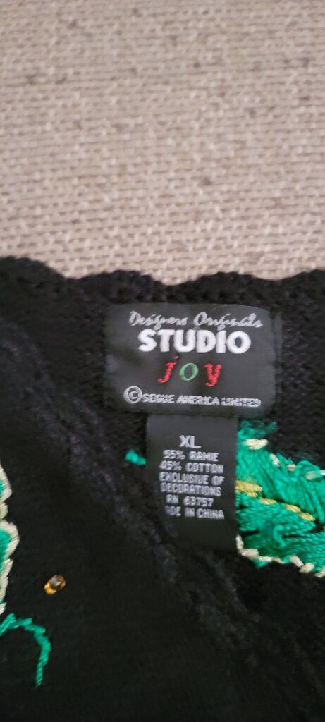 Studio Joy Embroidered Christmas Sweater Vest