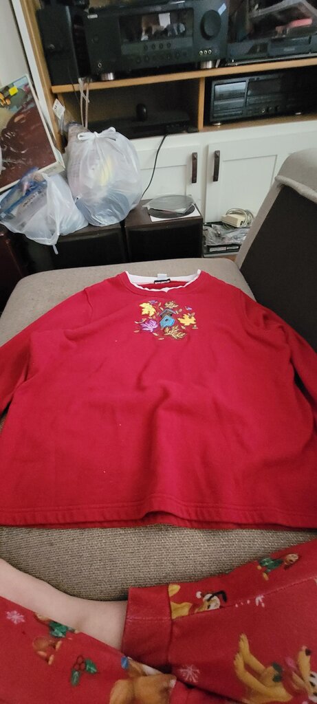 Bon Worth Red Long Sleeve Graphic Top