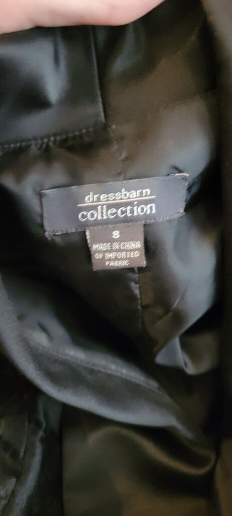 Black Blazer with Rhinestones and Brooch