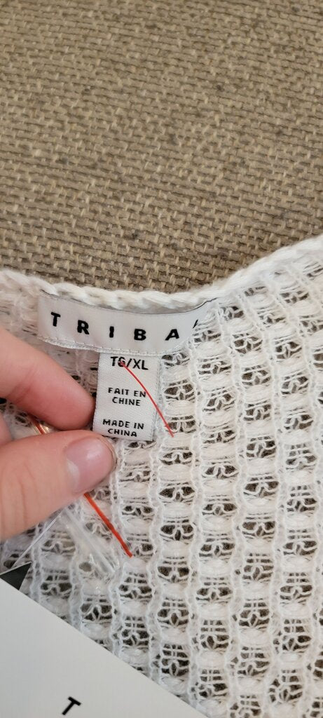 Tribal White Knit Sweater