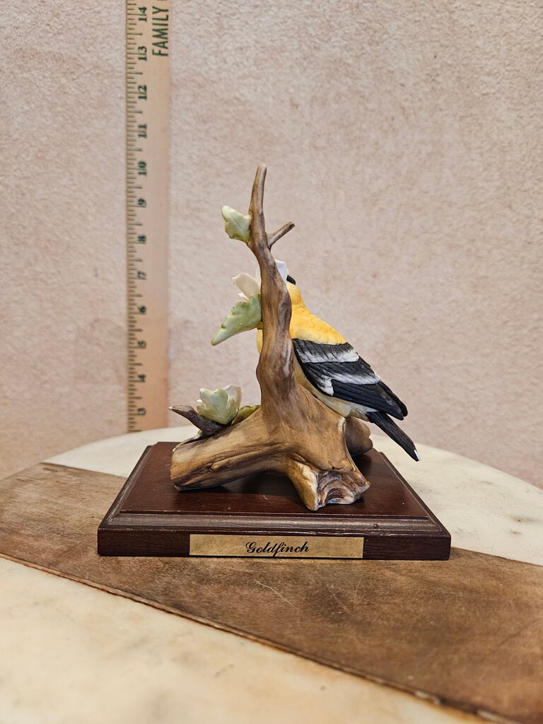 Yellow Finch Bird Figurine Statue
