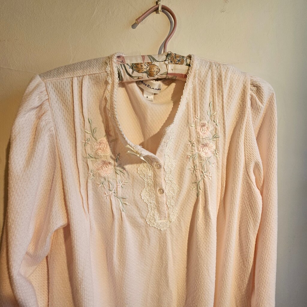 Miss Elaine Pink Nightgown with Embroidery