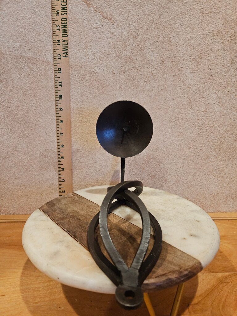 Decorative Candle Holder Wrought Iron Pillar Candle Sconce Rustic Farmhouse Decor