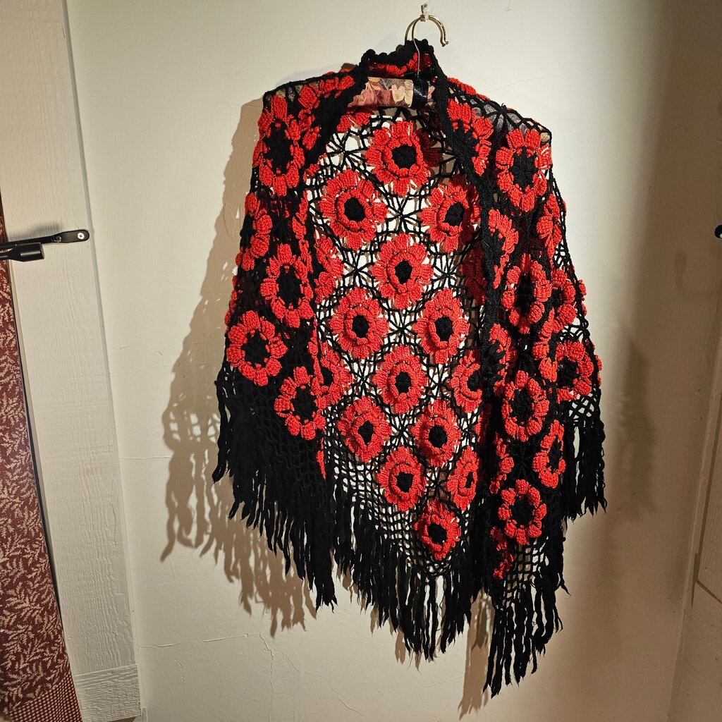 Crochet Floral Poncho