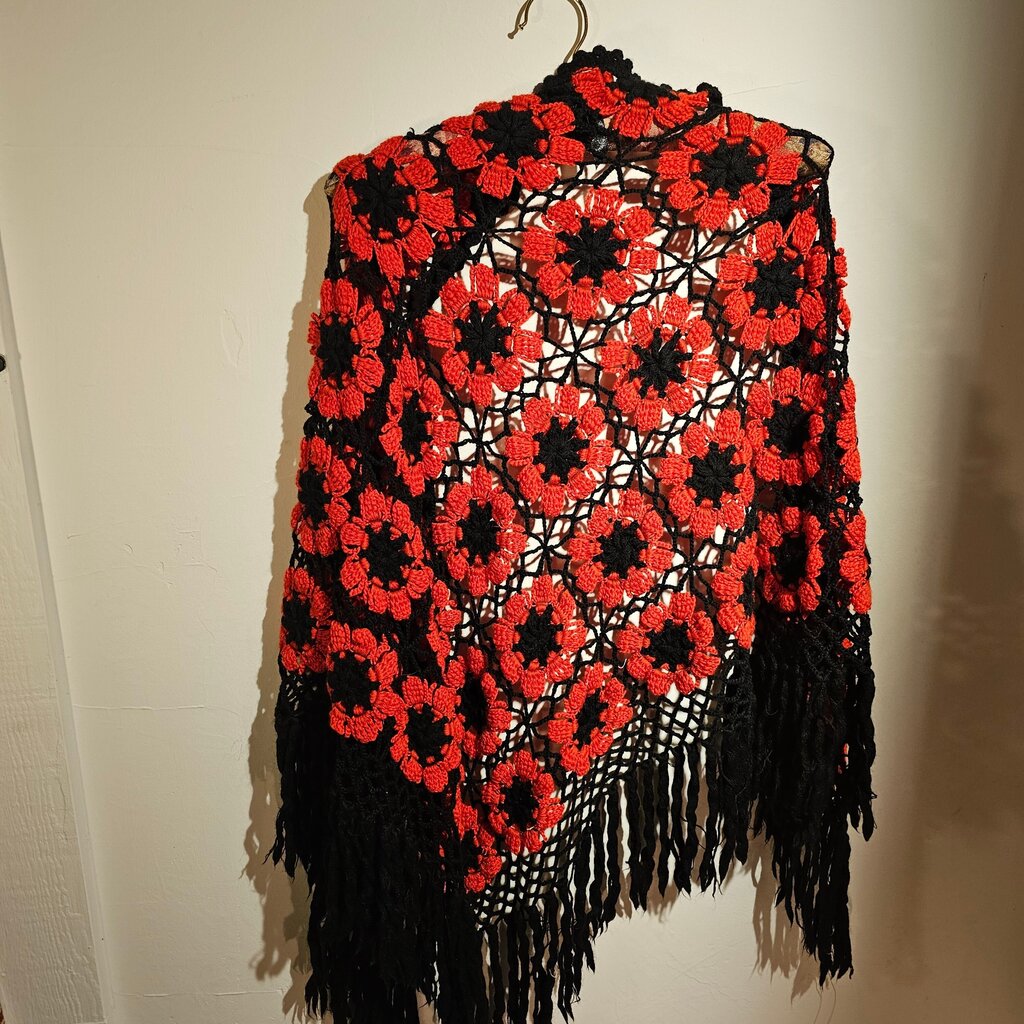 Crochet Floral Poncho