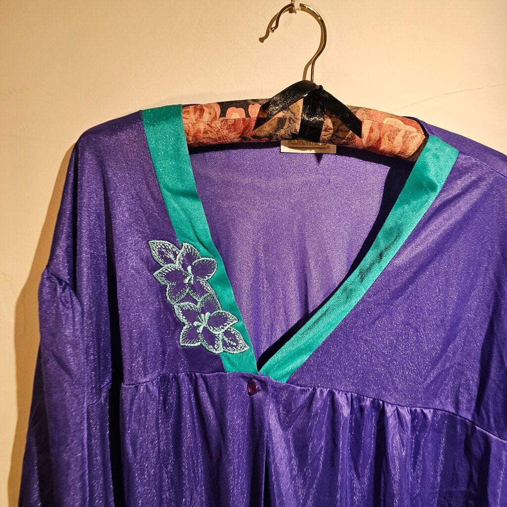 Roaman's Women's Purple Kaftan Dress