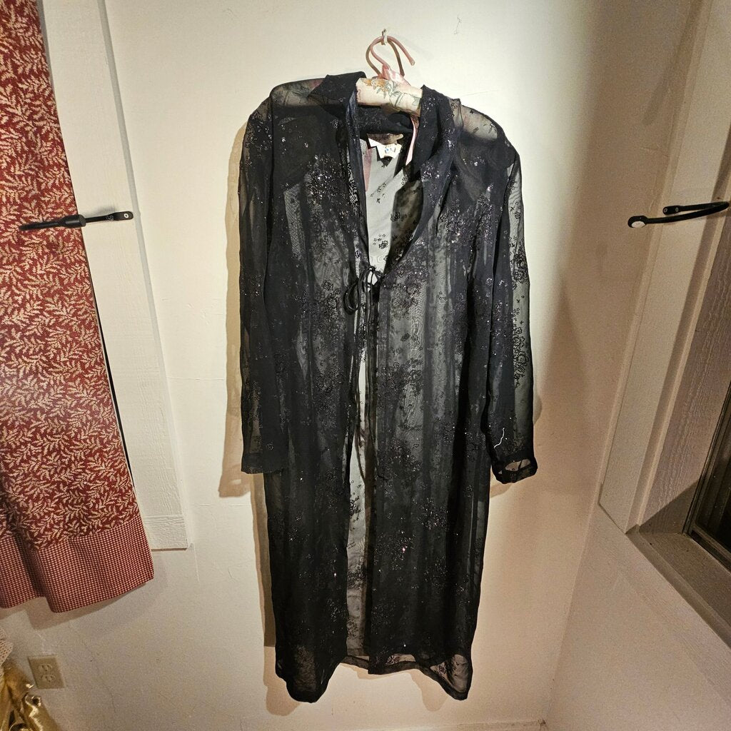 Pride & Joy Sheer Black Long Sleeve Cover-Up