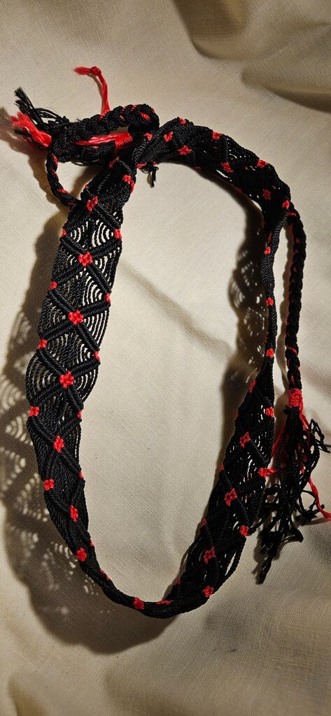 Black and Red Woven Belt