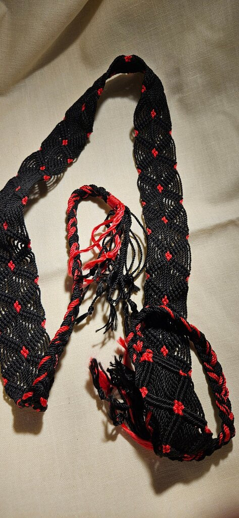 Black and Red Woven Belt