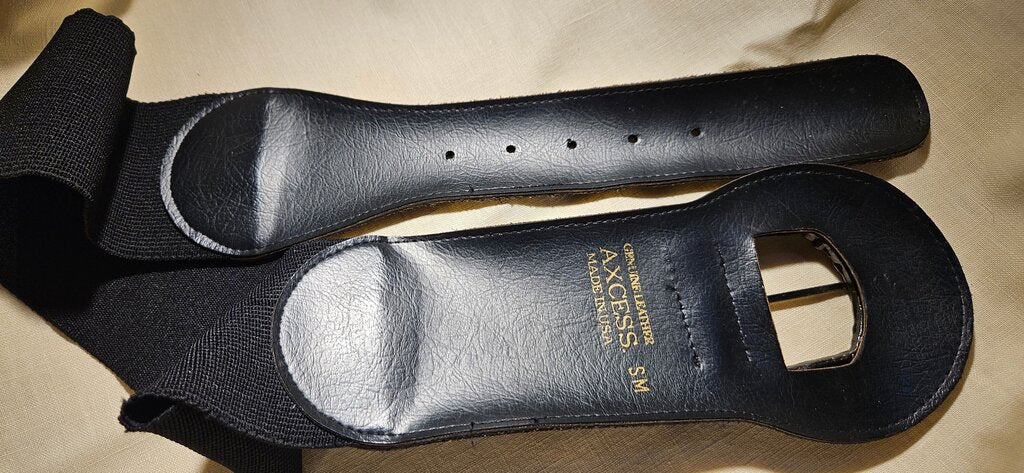 Black Vintage Belt with Decorative Buckle