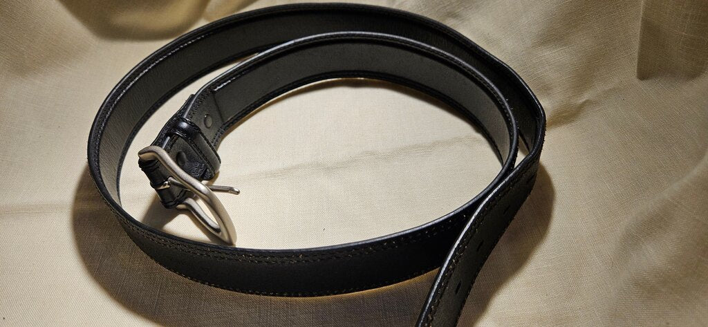 Men's Black Leather Belt