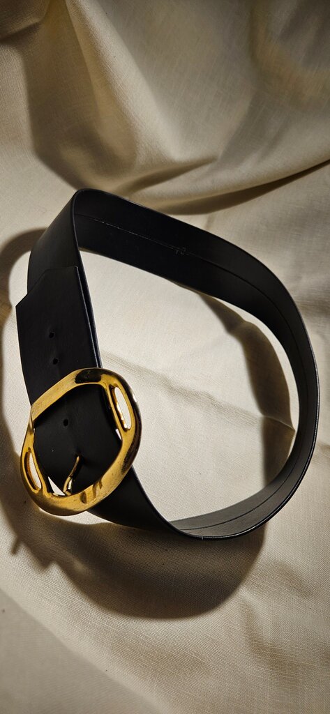 Black Belt with Golden Buckle