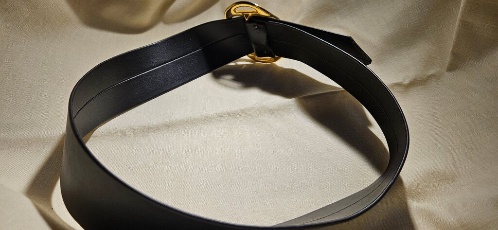 Black Belt with Golden Buckle