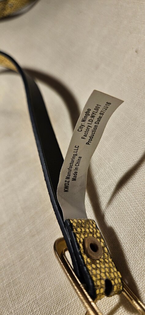 Black and Gold Fashion Belt