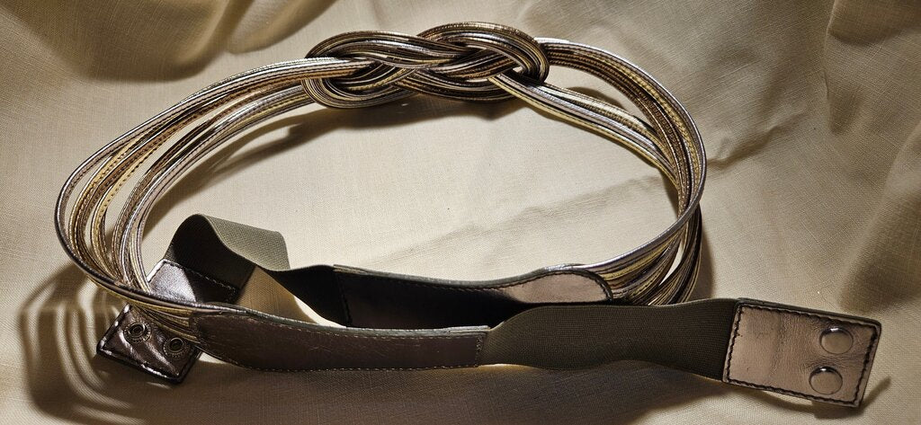 Stylish Metallic Braided Belt