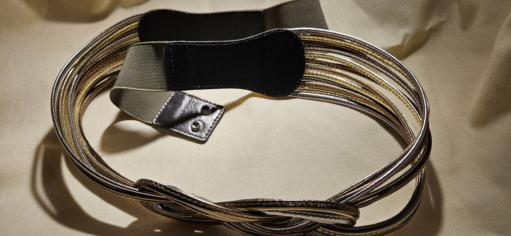 Stylish Metallic Braided Belt