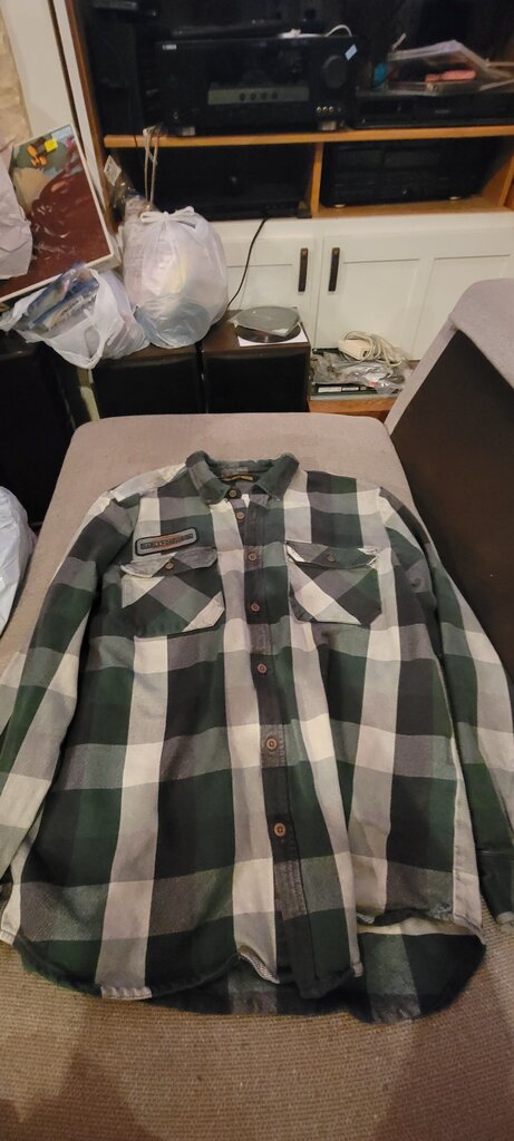 Harley-Davidson Green Plaid Flannel Shirt
