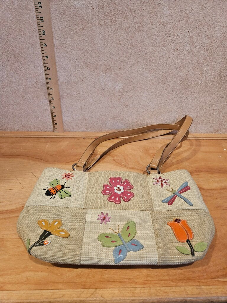 Embroidered Floral Handbag