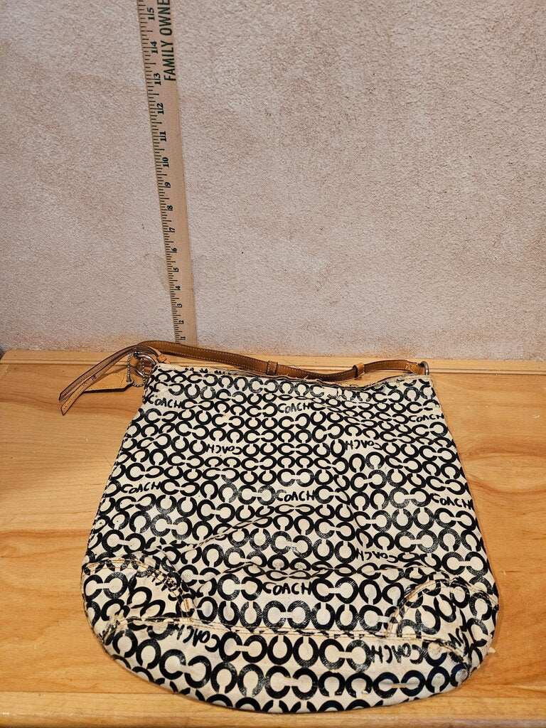 Coach Signature Print Shoulder Bag