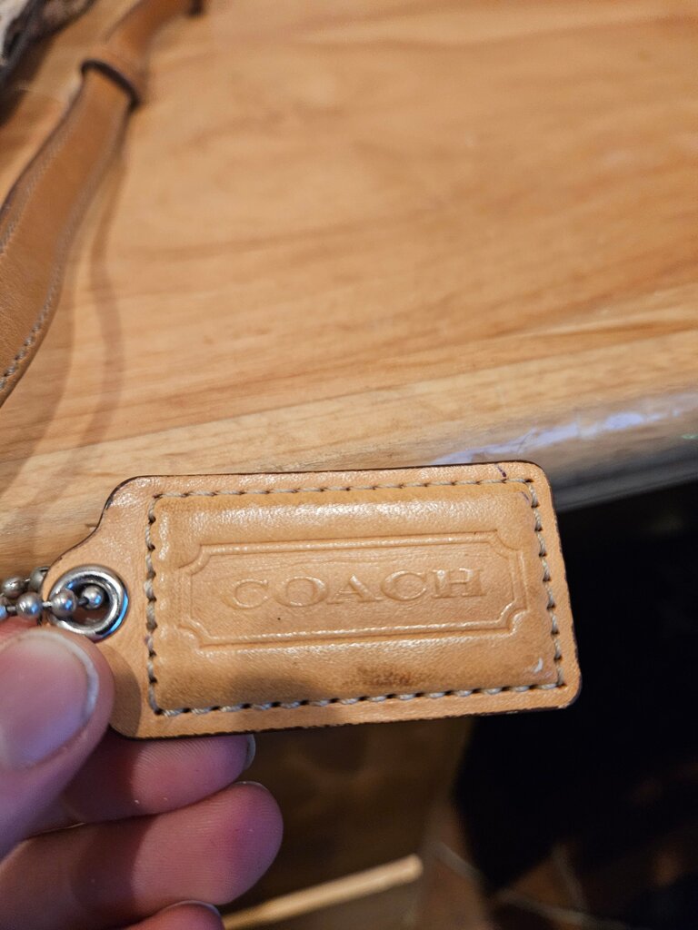 Coach Signature Print Shoulder Bag