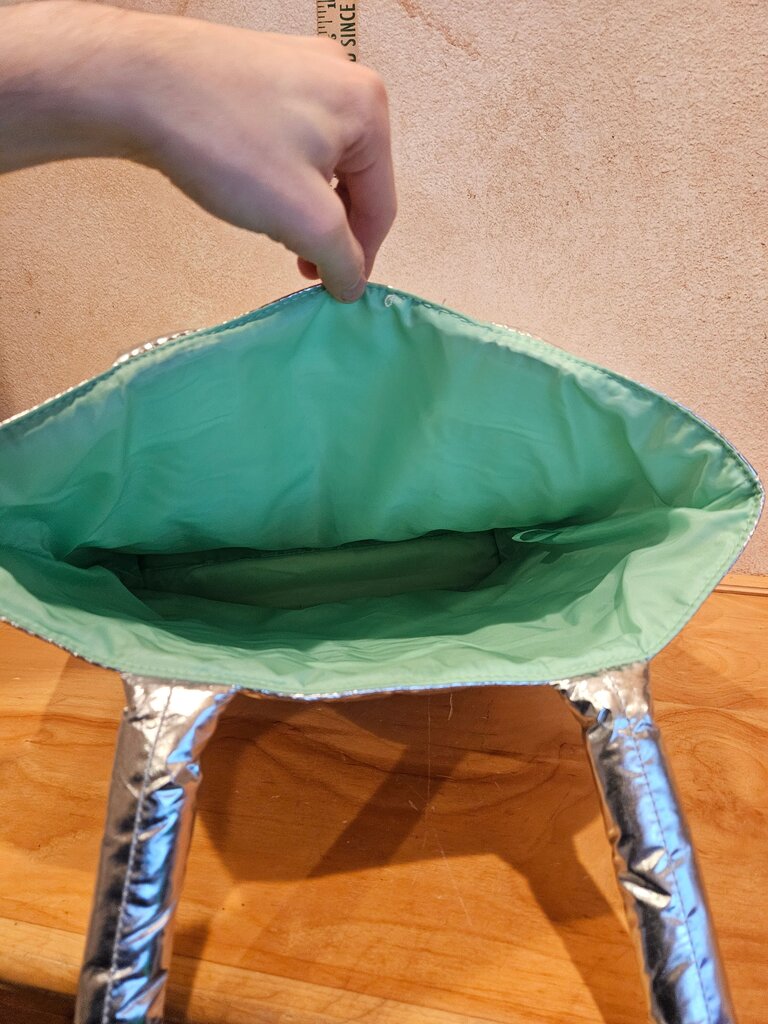 Clinique Silver Quilted Tote Bag