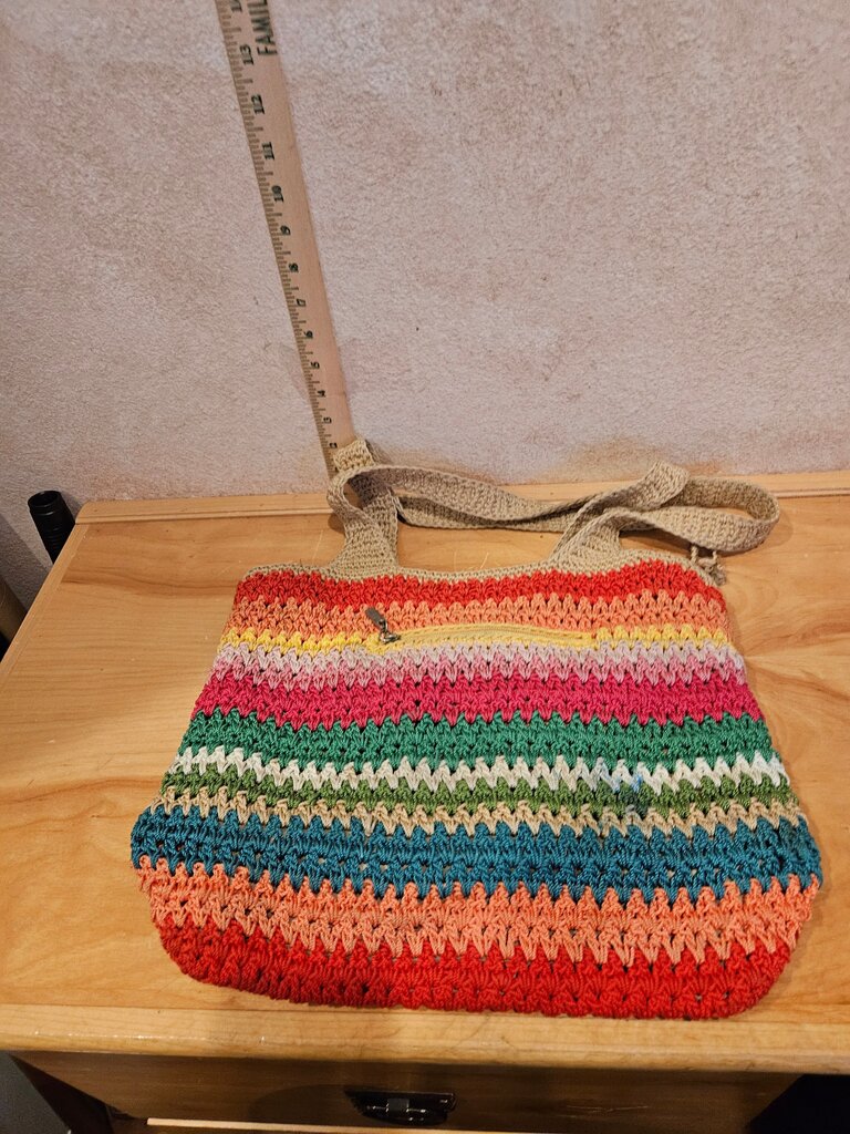 Colorful Crochet Tote Bag