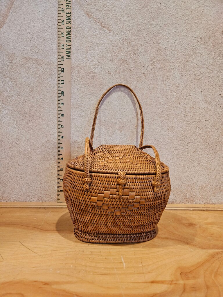 Vintage Woven Rattan Basket