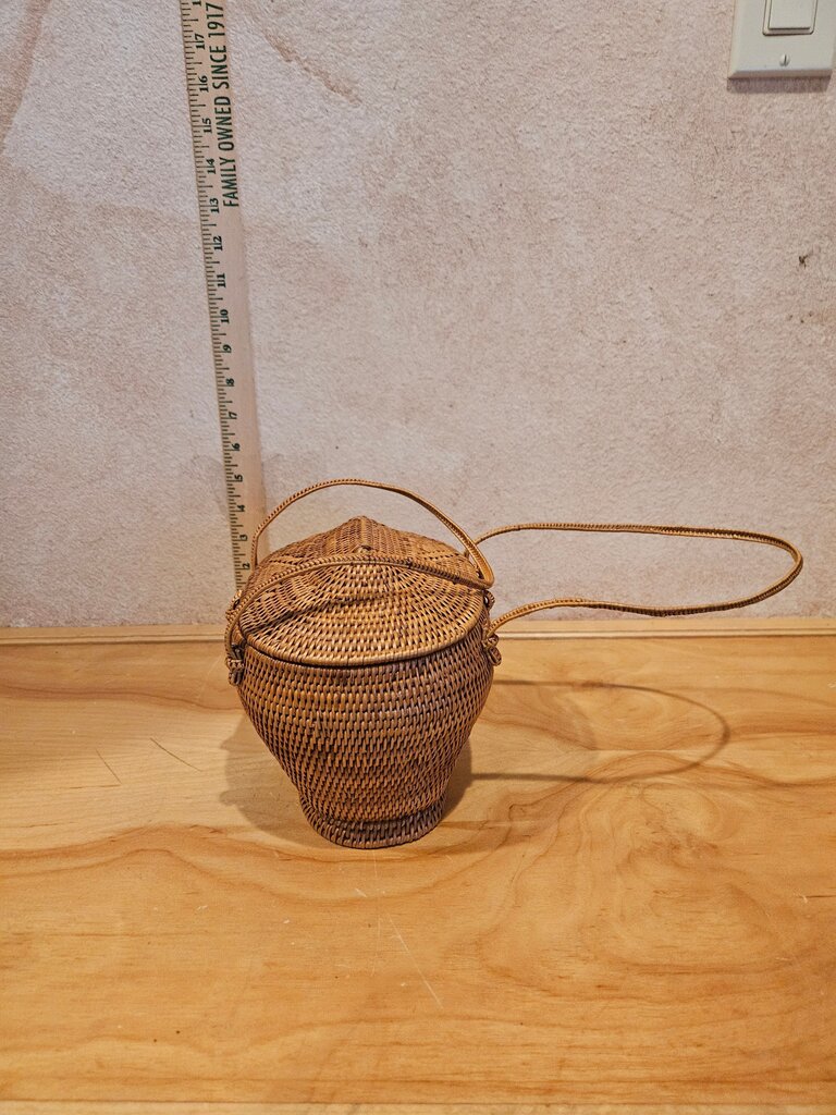 Vintage Woven Rattan Basket