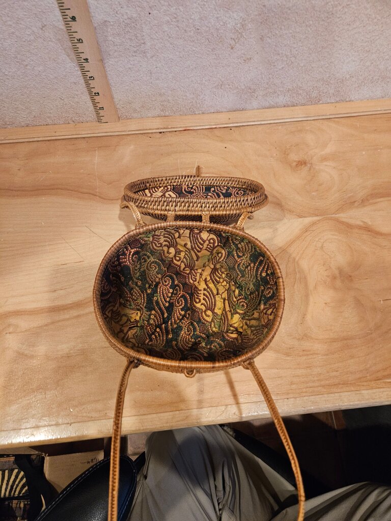 Vintage Woven Rattan Basket