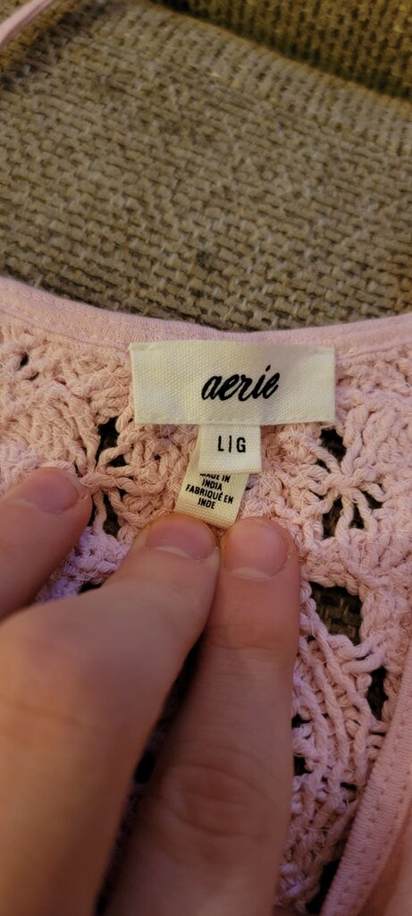 Aerie Pink Cropped Tank Top