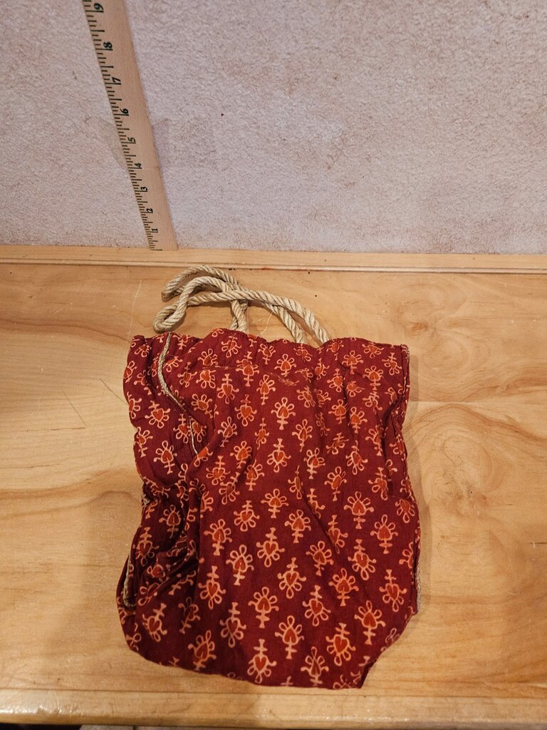 Red Decorative Drawstring Bag