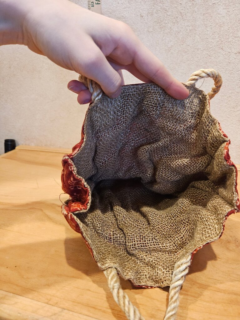 Red Decorative Drawstring Bag