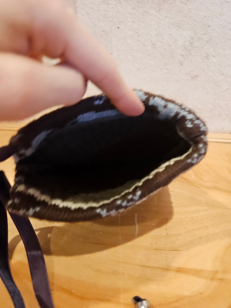 Knitted Animal Pattern Pouch