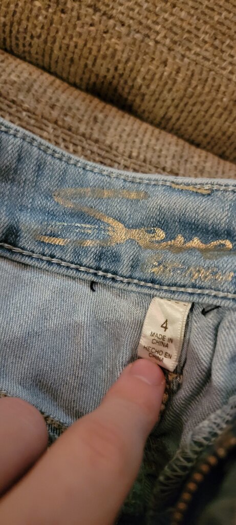 Girls Light Blue Distressed Denim Shorts