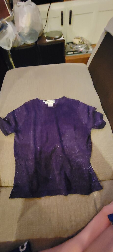 Purple Sparkly Knit Top