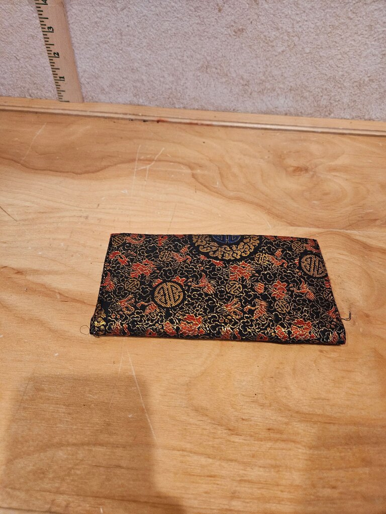 Vintage Black and Gold Floral Wallet