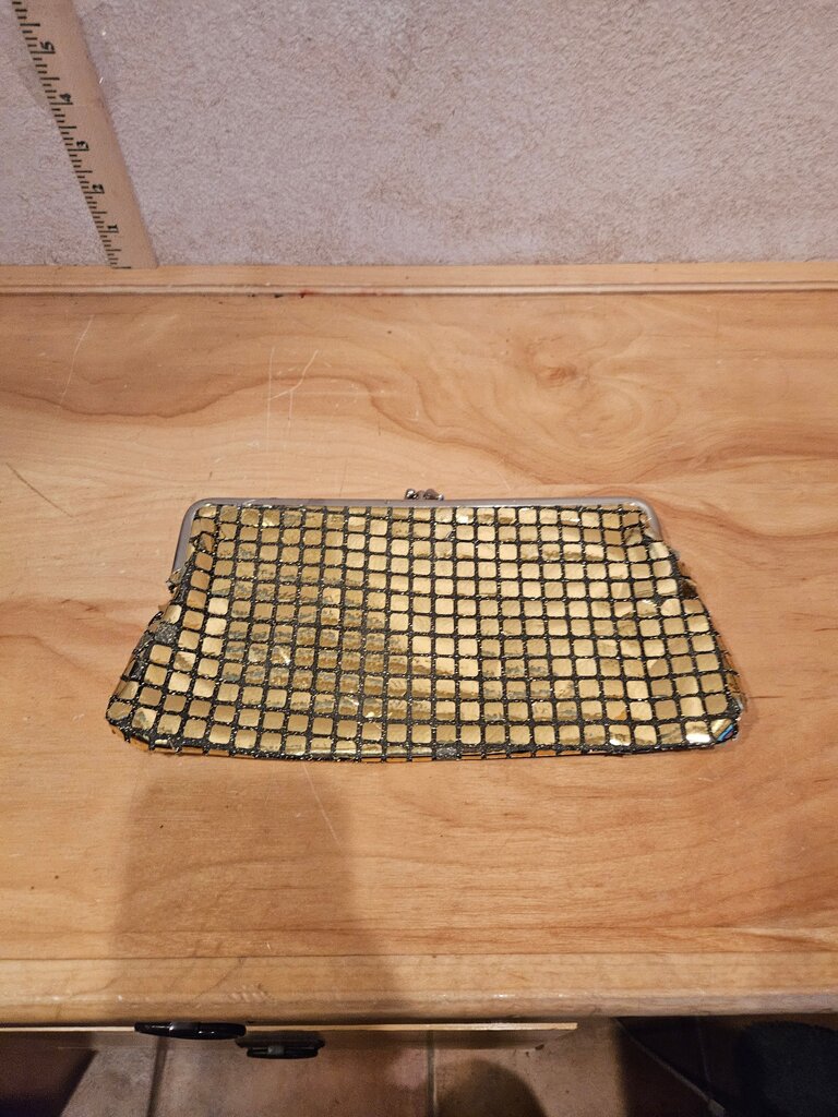 Anna Sui Gold Mesh Clutch